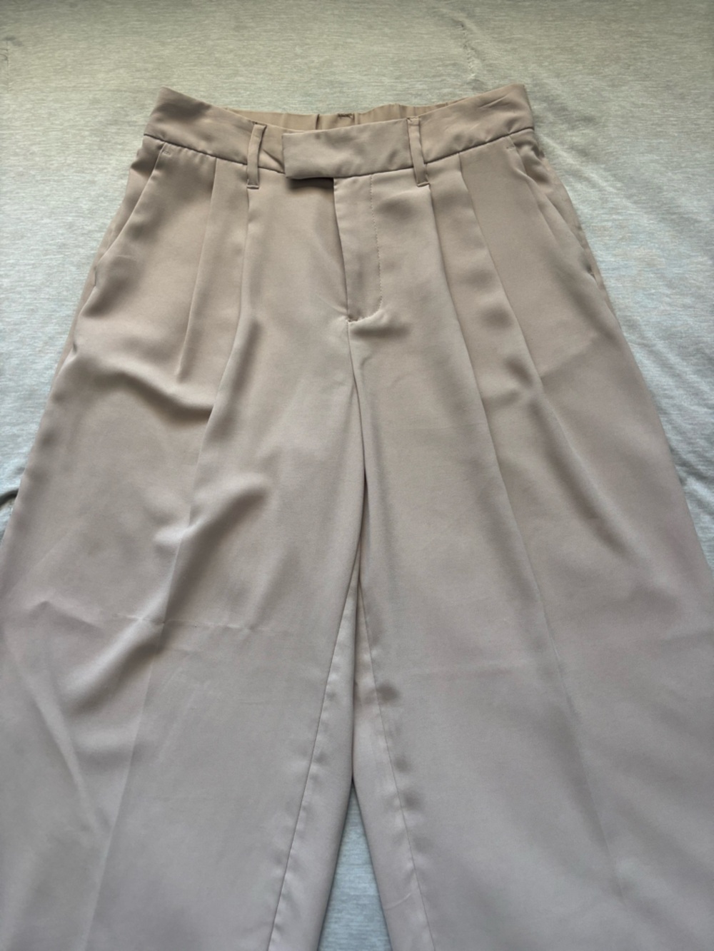 Women’s pleated taupe dress pants